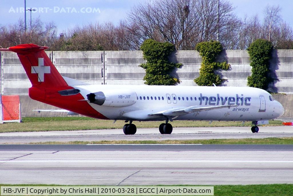 HB-JVF, 1993 Fokker 100 (F-28-0100) C/N 11466, Helvetic Airlines