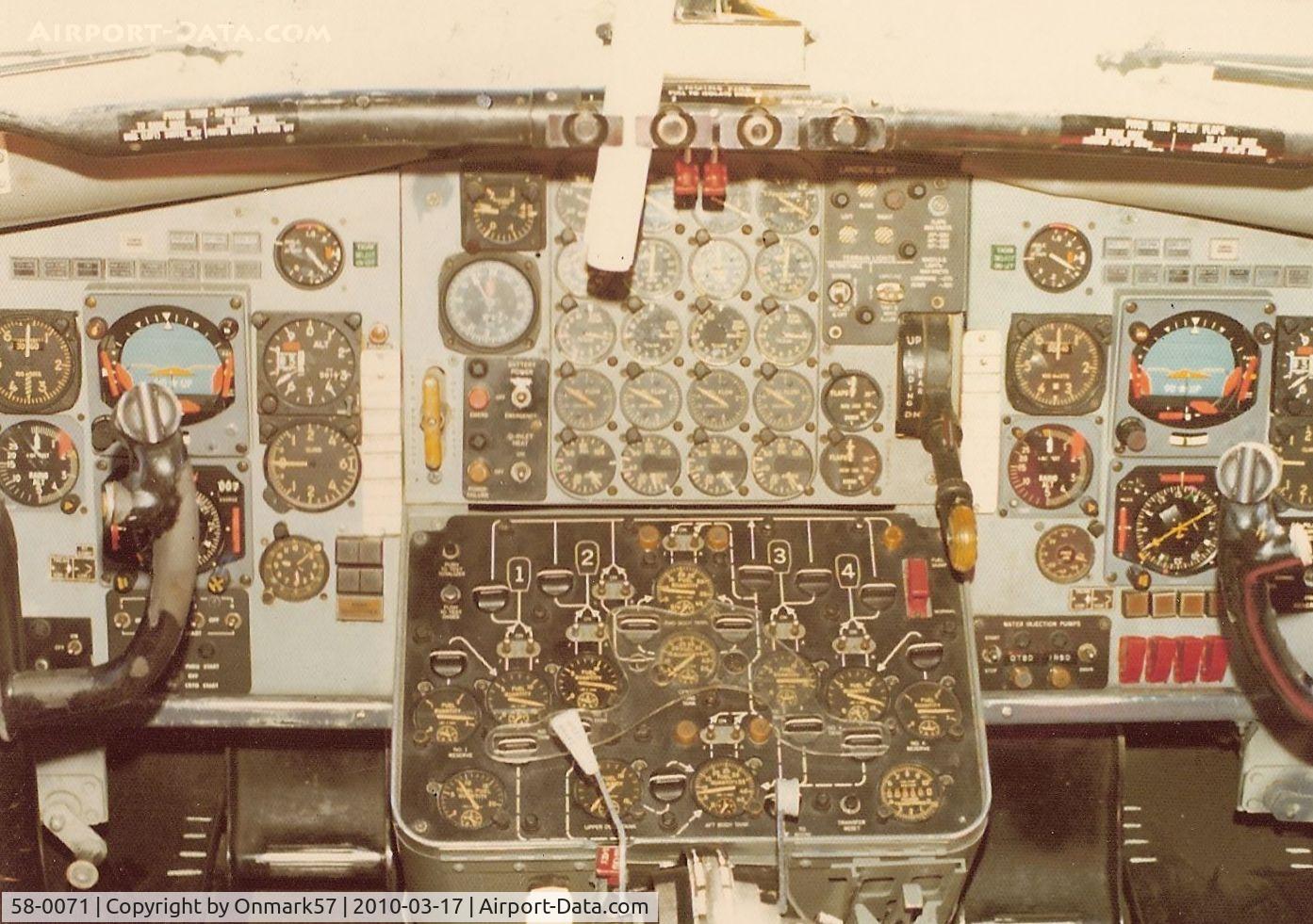 58-0071, 1958 Boeing KC-135Q Stratotanker C/N 17816, KC-135Q Instrument Panel, Malmstrom AFB, 1975