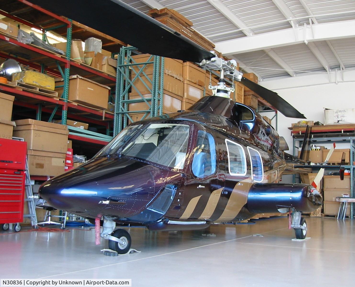 N30836, 1980 Bell 222 C/N 47036, In the Hanger