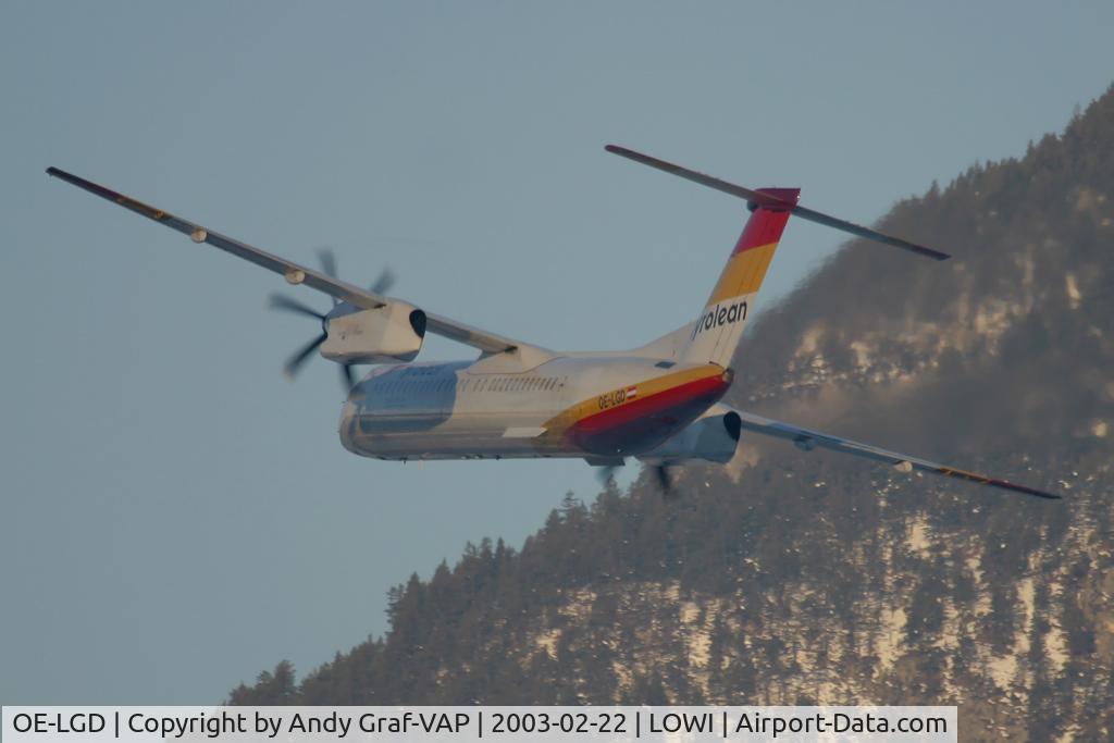 OE-LGD, 2000 De Havilland Canada DHC-8-402Q Dash 8 C/N 4027, Tyrolean Airways DHC 8-400