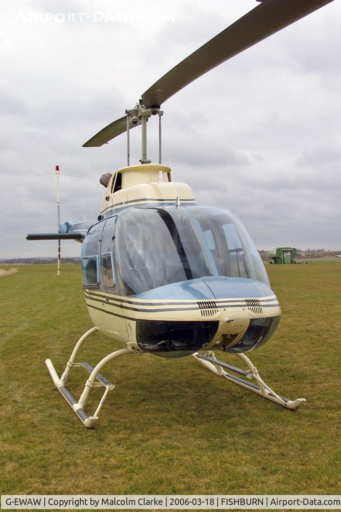 G-EWAW, 1987 Bell 206B-3 JetRanger III C/N 3955, Bell 206B-3 JetRanger III at Fishburn Airfield, UK in 2006.