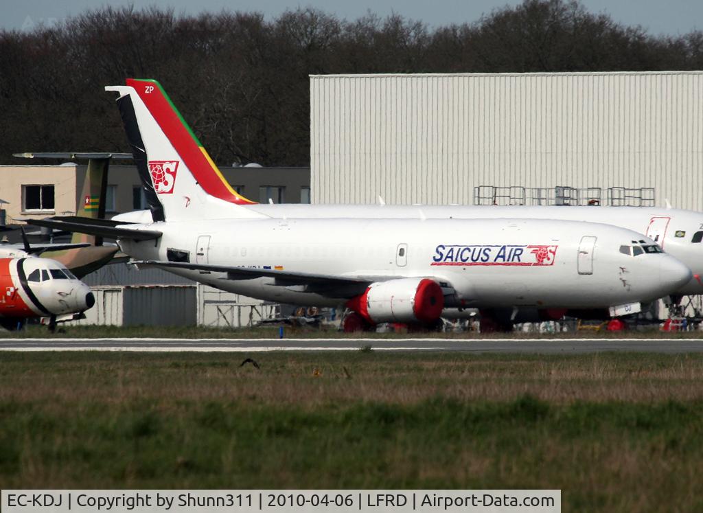 EC-KDJ, Boeing 737-301(SF) C/N 23743, Stored at the maintenance area...