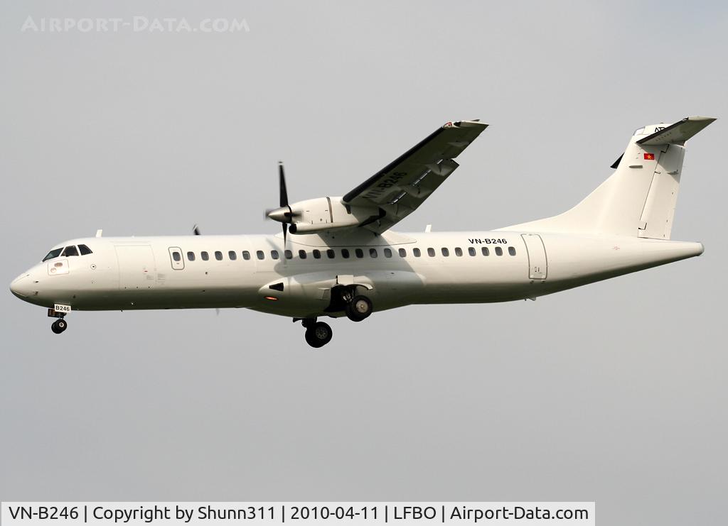 VN-B246, 1997 ATR 72-212 C/N 523, Landing rwy 32L on return to lessor...