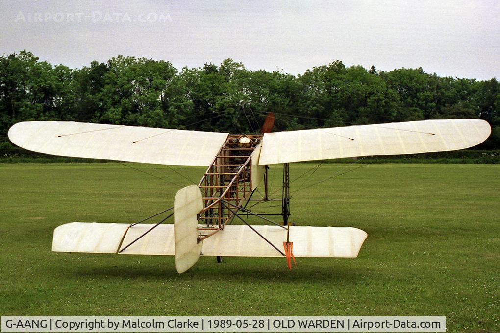 G-AANG, 1911 Bleriot Type XI C/N 14, Bleriot XI. At a De Havilland Day at the Shuttleworth Trust, Old Warden in 1989.