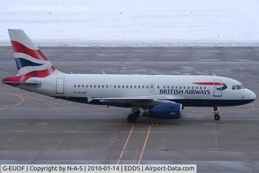 G-EUOF, 2001 Airbus A319-131 C/N 1590, Just arrived from LHR