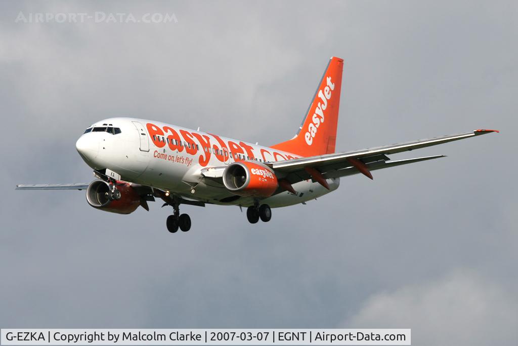 G-EZKA, 2003 Boeing 737-73V C/N 32422, Boeing 737-73V at Newcastle Airport in 2007.