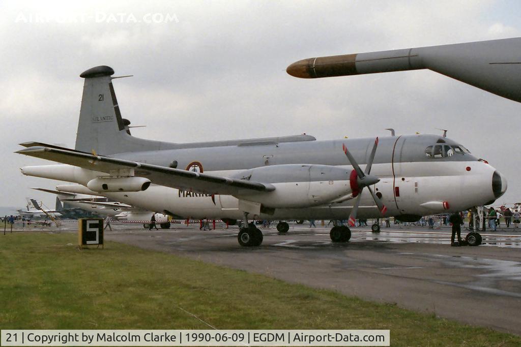 21, Breguet 1150 Atlantic C/N 21, Dassault ATL-2 Atlantique 2 at the Battle of Britain Airshow, A&AEE, Boscombe Down in 1990.