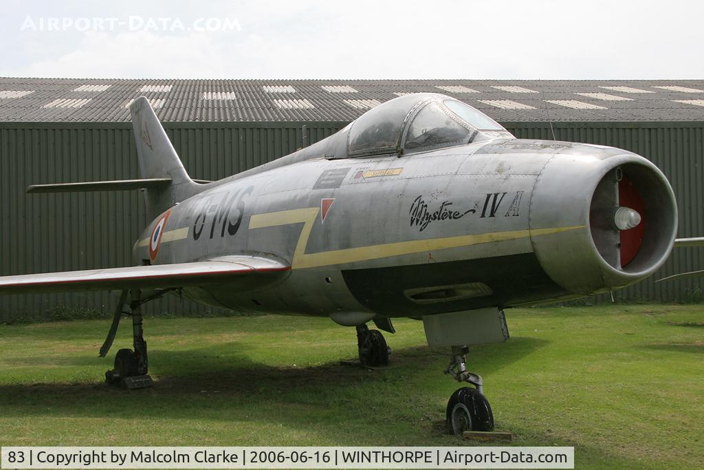 83, Dassault MD-454 Mystere IVA C/N 83, Dassault MD-454 Mystere IVA at the Newark Air Museum, Winthorpe in 2006.