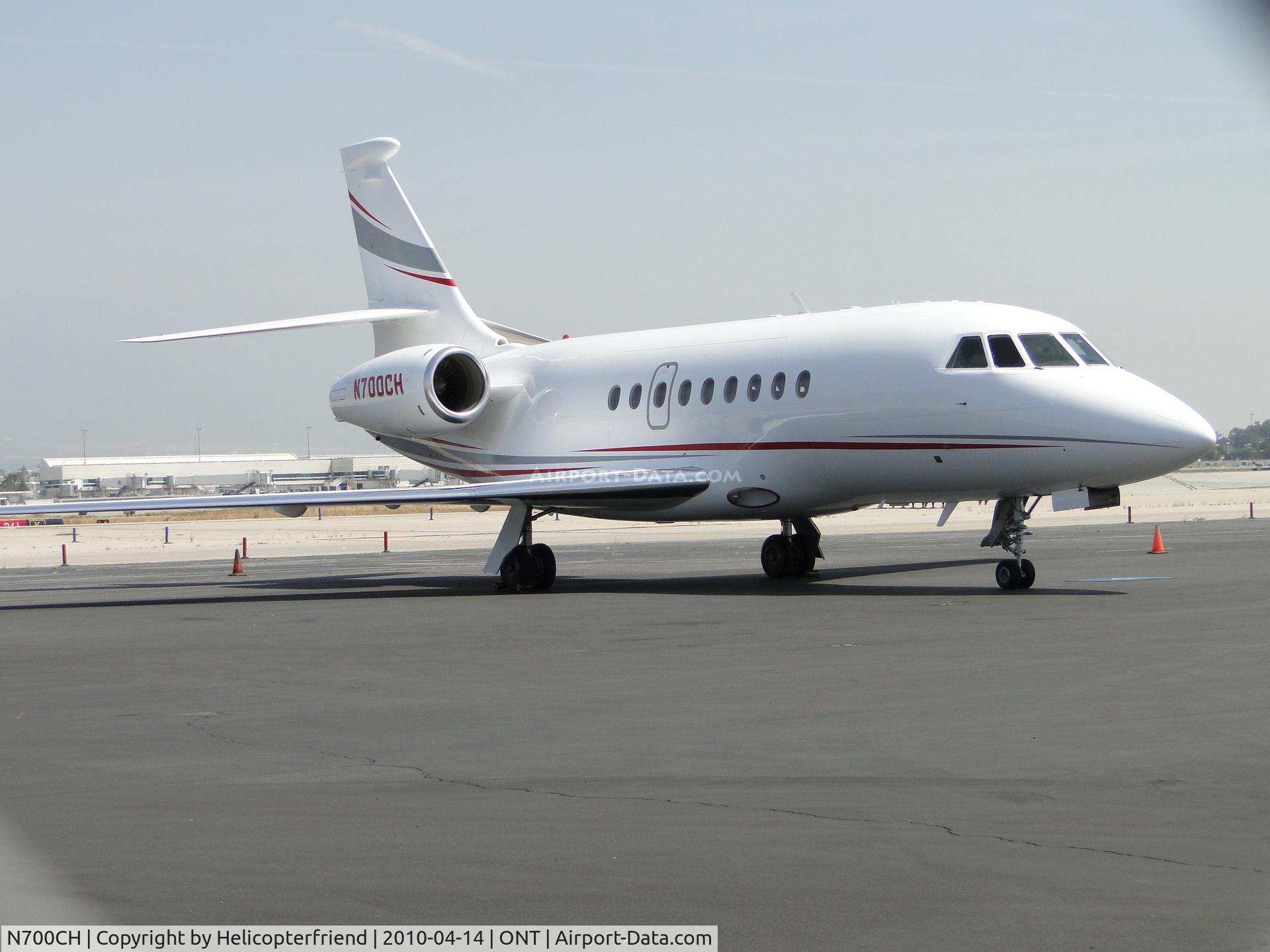N700CH, 2001 Dassault Falcon 2000 C/N 147, Parked at Ontario