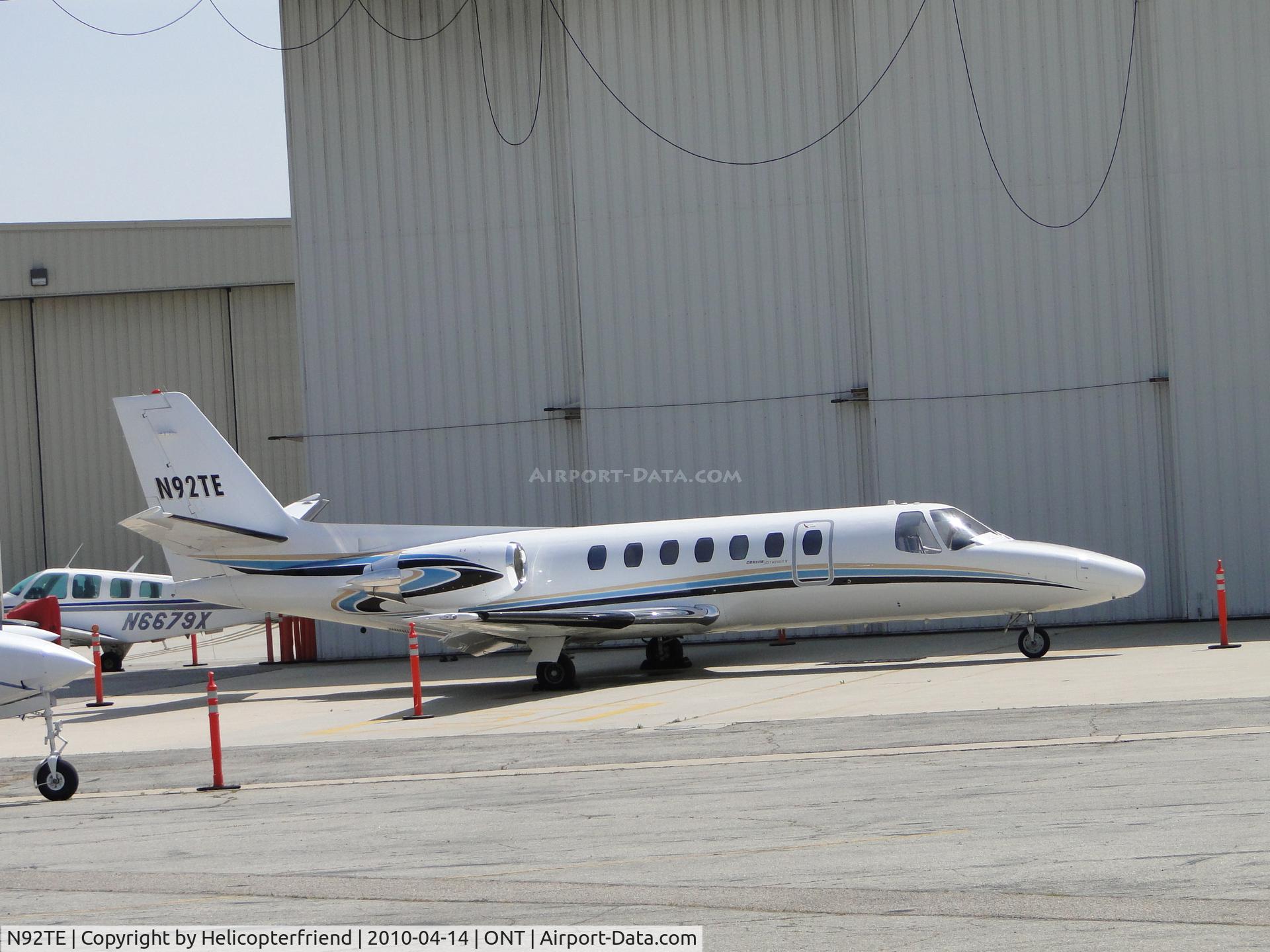 N92TE, 1991 Cessna 560 C/N 560-0123, Parked at Ontario