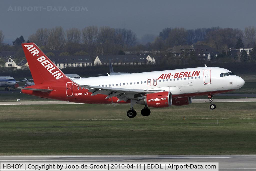 HB-IOY, 2007 Airbus A319-111 C/N 3202, New Swiss registered plane for Air Berlin.
