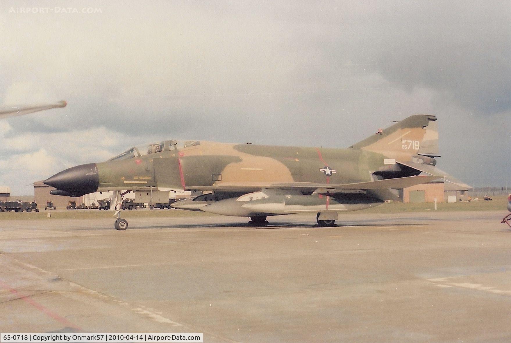 65-0718, 1965 McDonnell F-4D Phantom II C/N 1768, F-4D Phantom II, 65-0718 at RAF Lakenheath, 1977