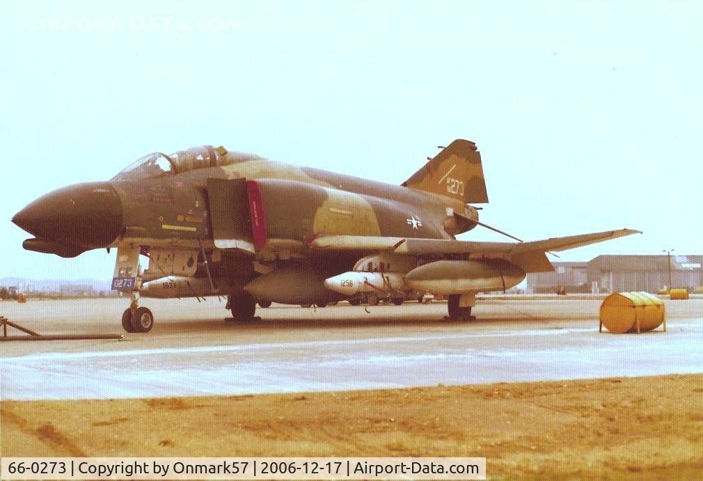 66-0273, 1966 McDonnell F-4D Phantom II C/N 1941, 66-0273 at RAF Lakenheath, 1977. 273 survives as a Gate Guard at Homestead AFB.