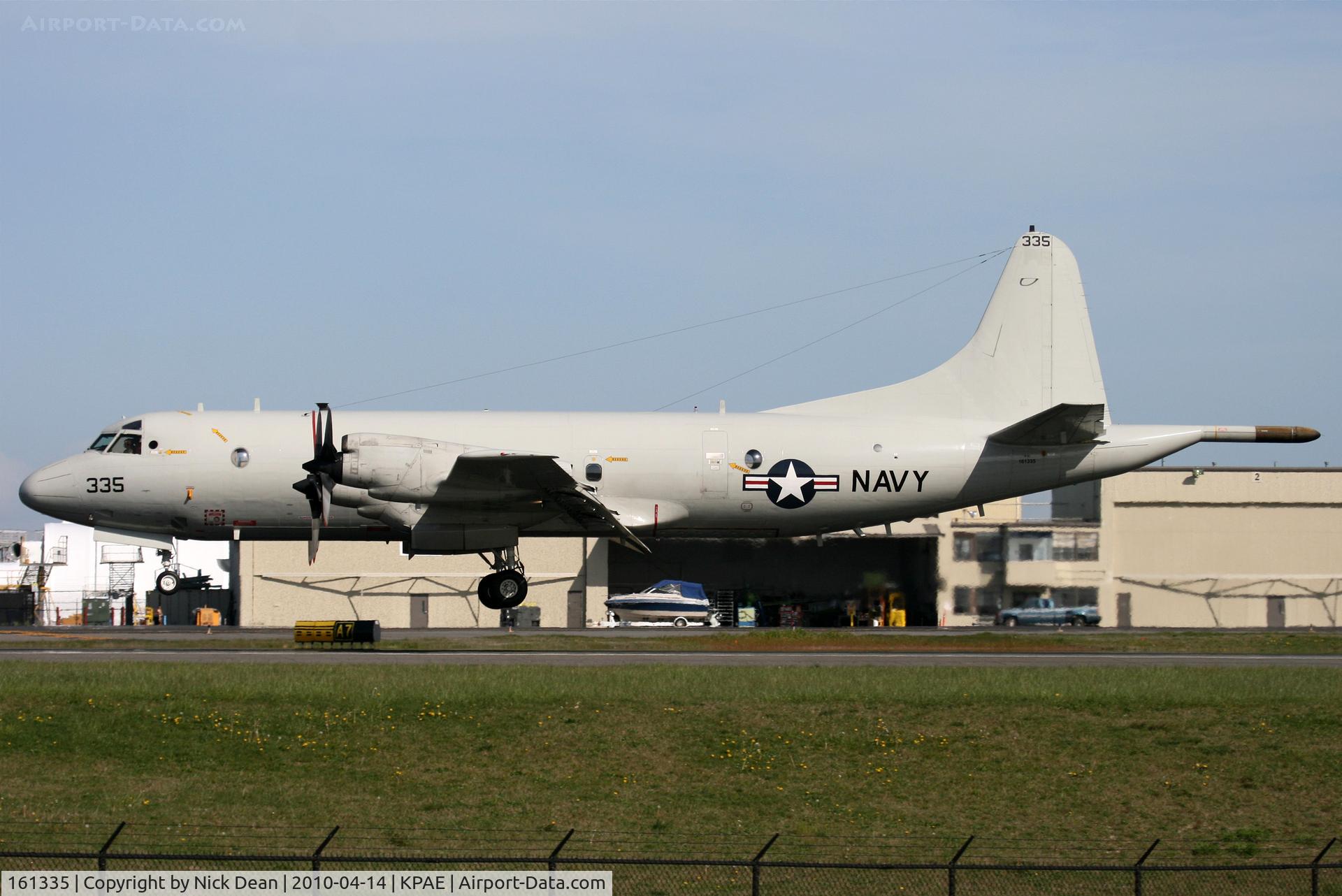 161335, 1981 Lockheed P-3C Orion C/N 285A-5732, KPAE Ranger 335 on one of several touch and go's prior to returning to NAS Whidbey