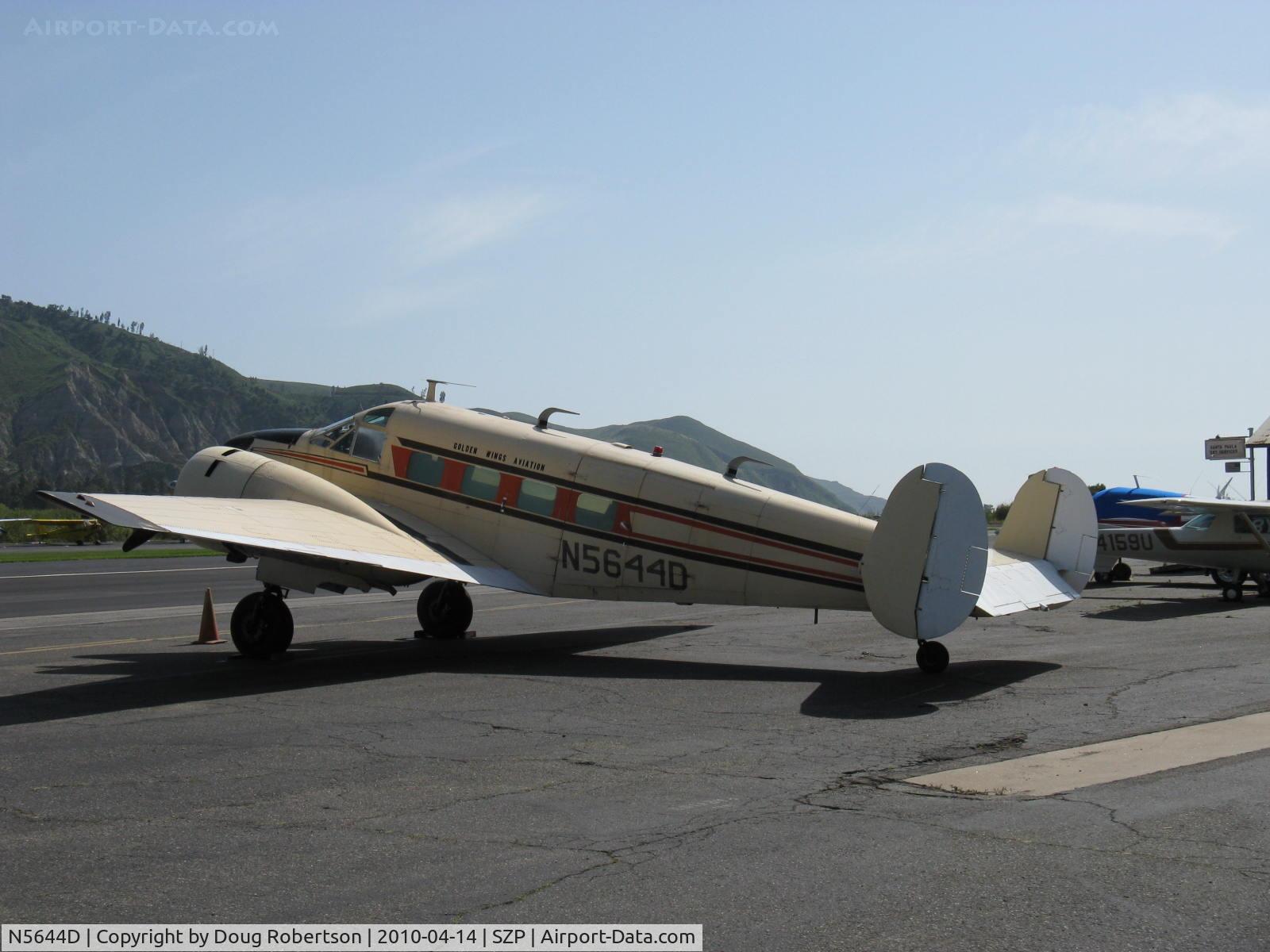 N5644D, 1958 Beech E18S-9700 C/N BA-360, 1958 Beech E18S-9700, two P&W R-985 Wasp Jr. 450 Hp each