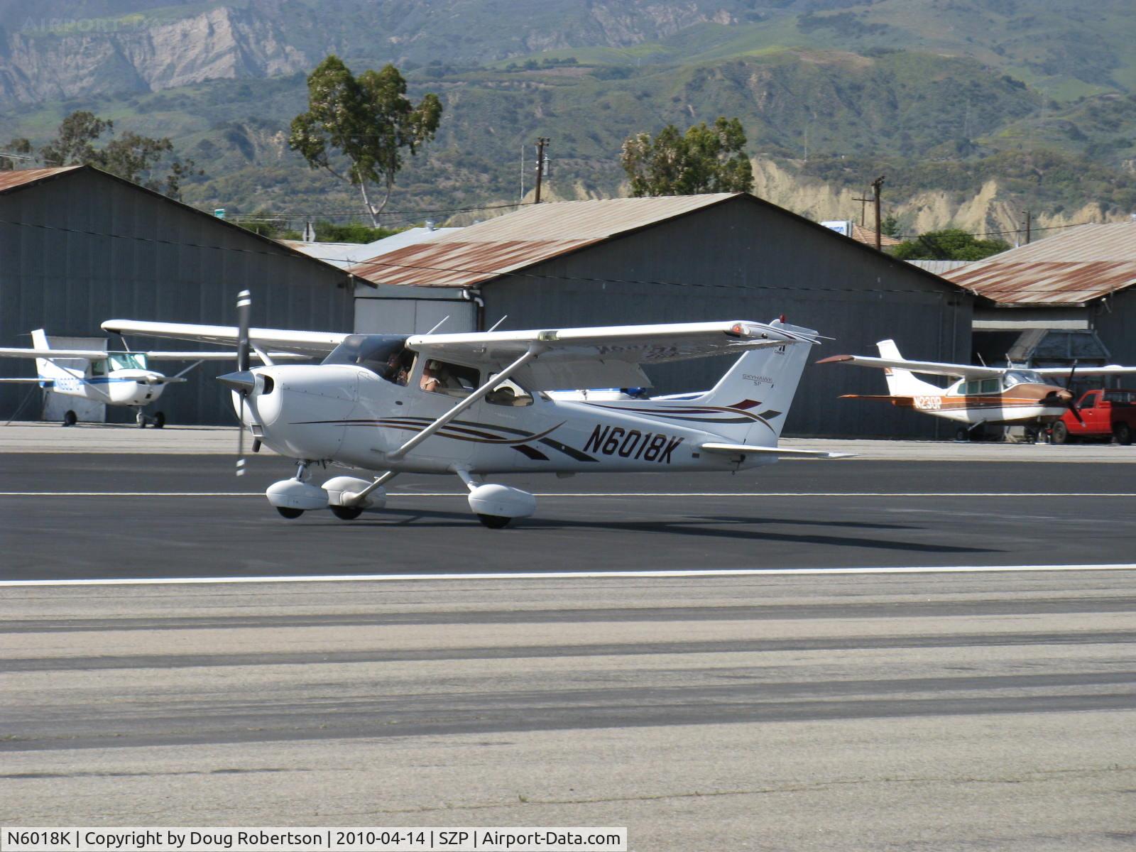 N6018K, 2006 Cessna 172S Skyhawk SP C/N 172S10174, 2006 Cessna 172S SKYHAWK SP, Lycoming IO-360-L2A 180 Hp, landing roll Rwy 22