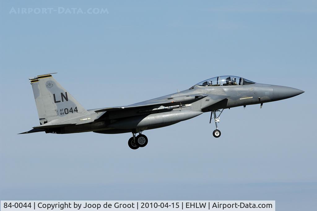 84-0044, 1984 McDonnell Douglas F-15D Eagle C/N 0924/D052, participant of the Frisian Flag exercise