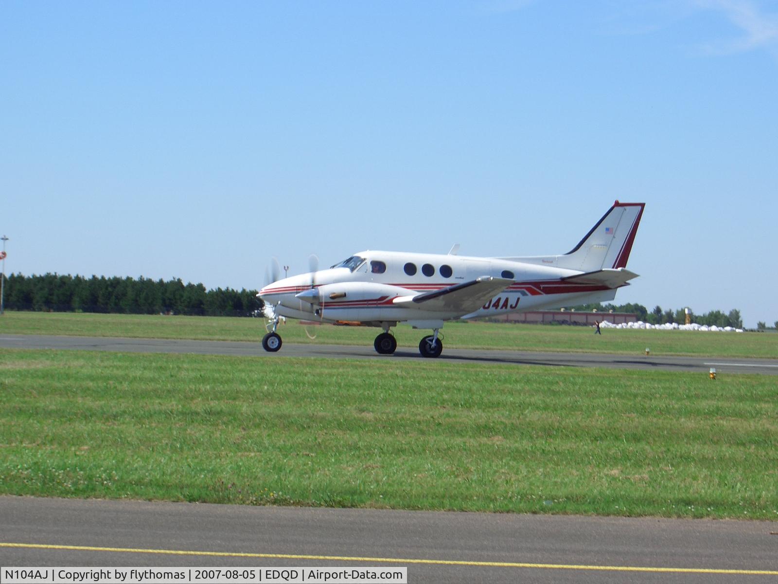 N104AJ, 1988 Beech C90A King Air C/N LJ-1164, N104UA Bayreuth Airport