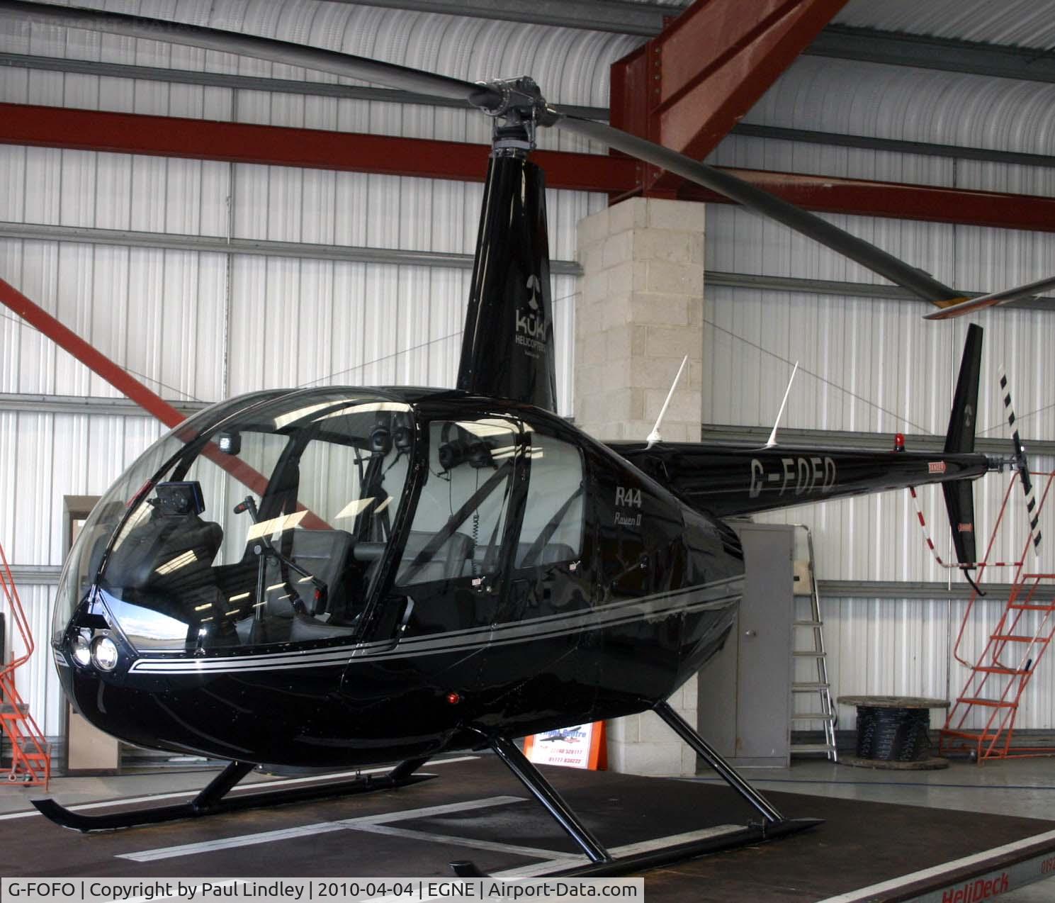G-FOFO, 2004 Robinson R44 Raven II C/N 10320, under cover and ready to go !
