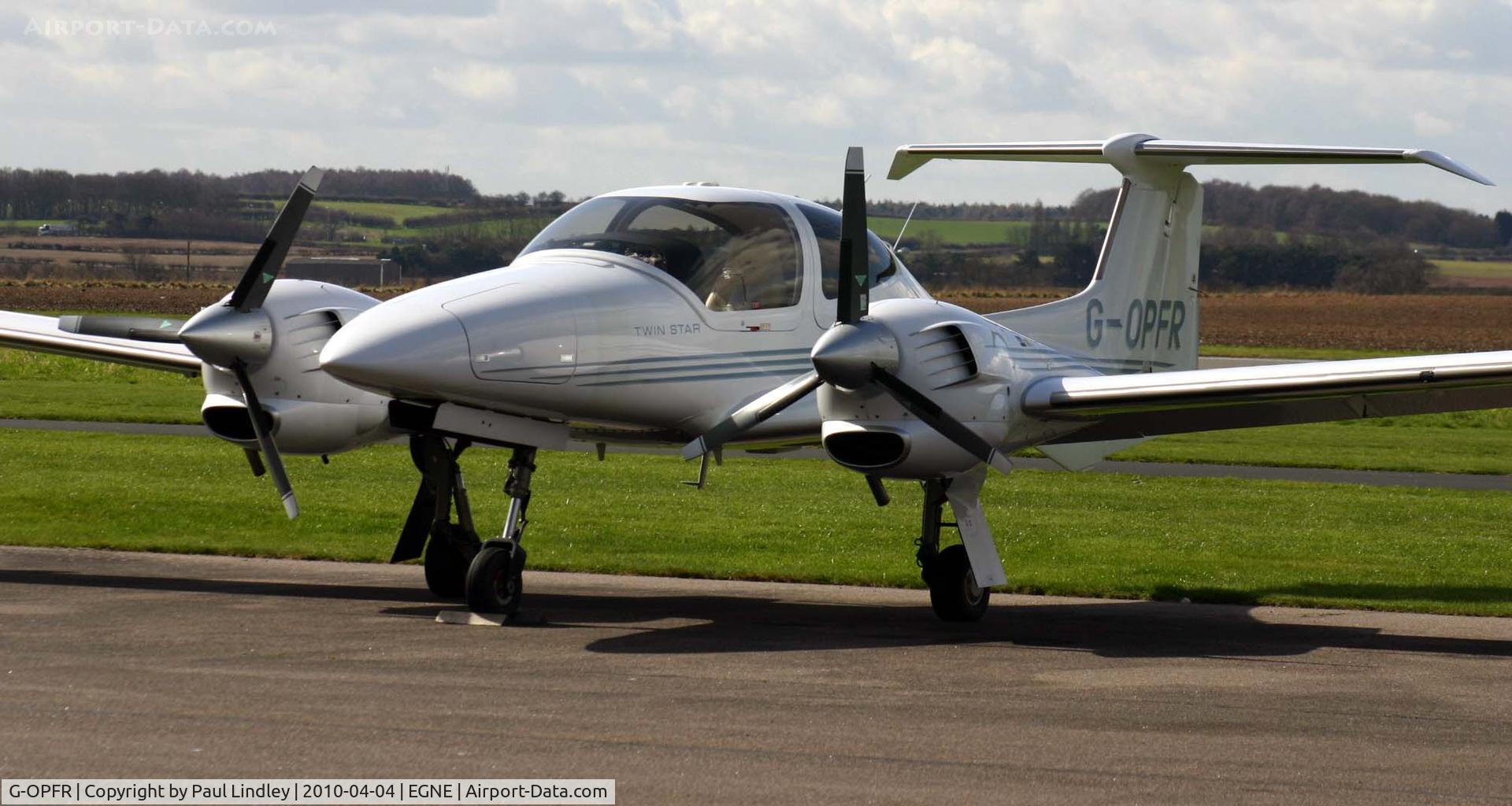 G-OPFR, 2005 Diamond DA-42 Twin Star C/N 42.077, waiting
