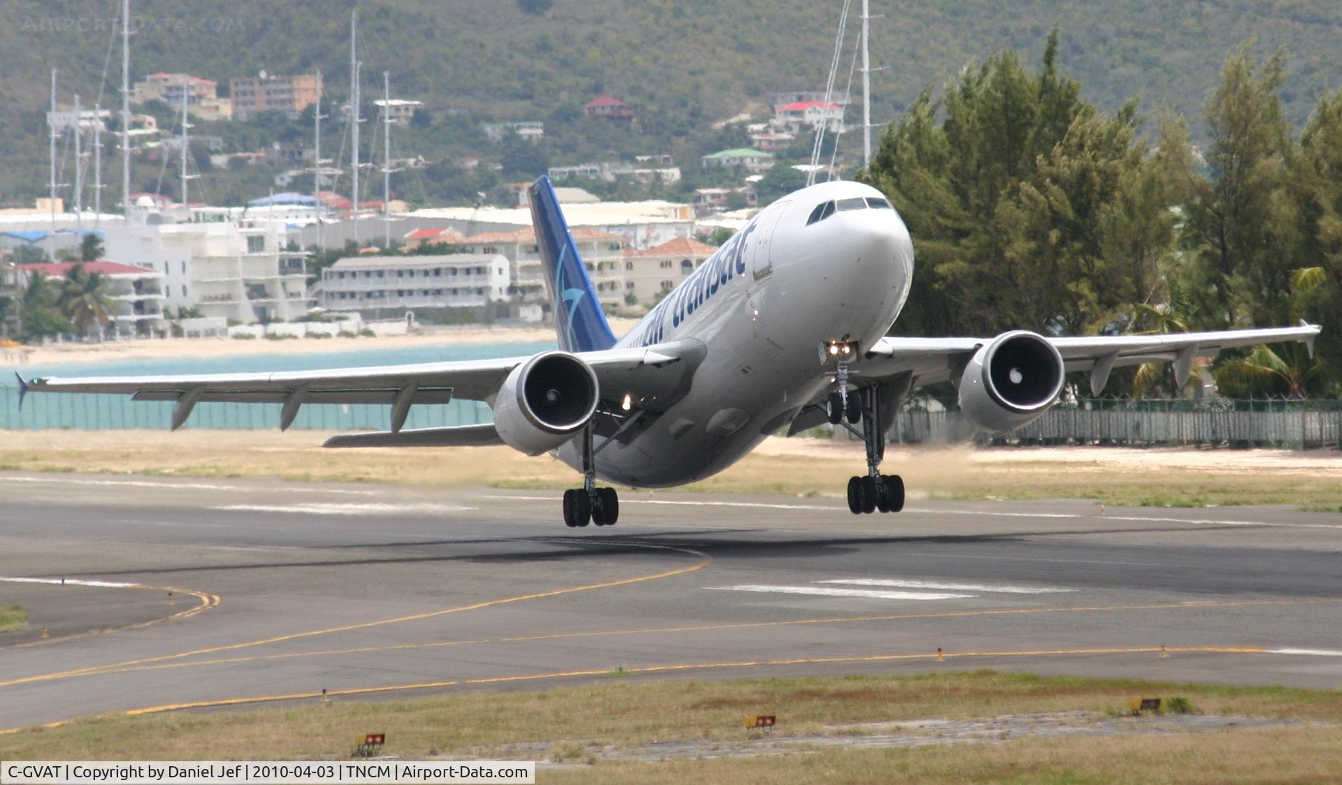 C-GVAT, 1988 Airbus A310-304 C/N 485, Air transat departing TNCM