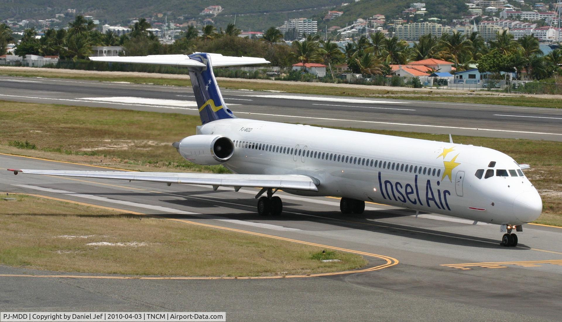 PJ-MDD, 1990 McDonnell Douglas MD-82 (DC-9-82) C/N 49972, PJ-MDD holding at the holding point Alpha for take off