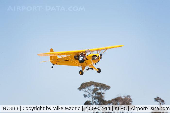 N73BB, 1946 Piper J3C-65 Cub Cub C/N 15553, Landing West Coast Cub Fly-in 2009 Lompoc