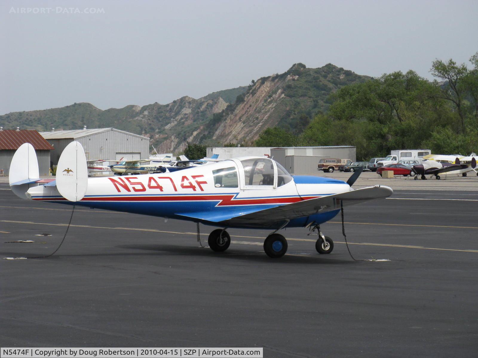 N5474F, 1968 Mooney A2a Cadet C/N B-274, 1968 Alon A-2A, Continental C90-16F 90 Hp. Mis-registered as an ALON-Mooney built 38 from B-261-B298.