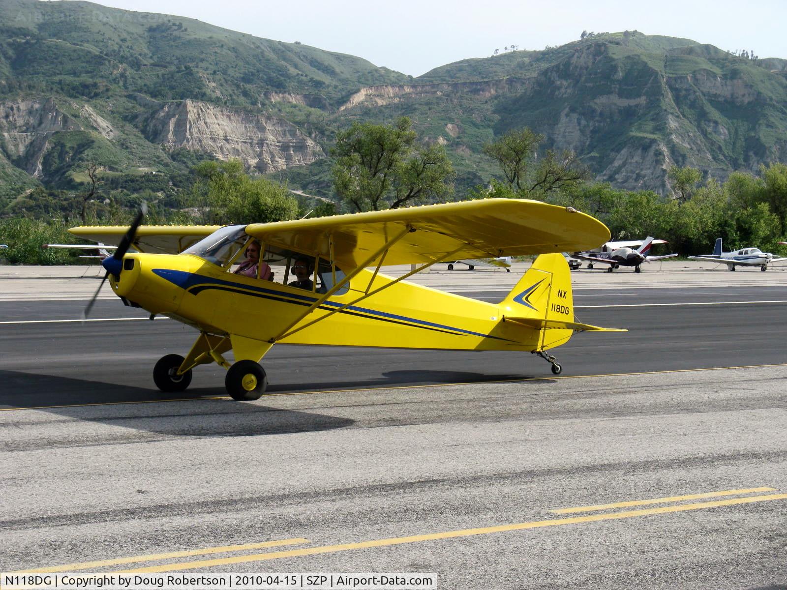 N118DG, 2008 Piper PA-18 Replica C/N 001, 2008 Ganzer XPA18, Continental O-200-A 100 Hp, taxi