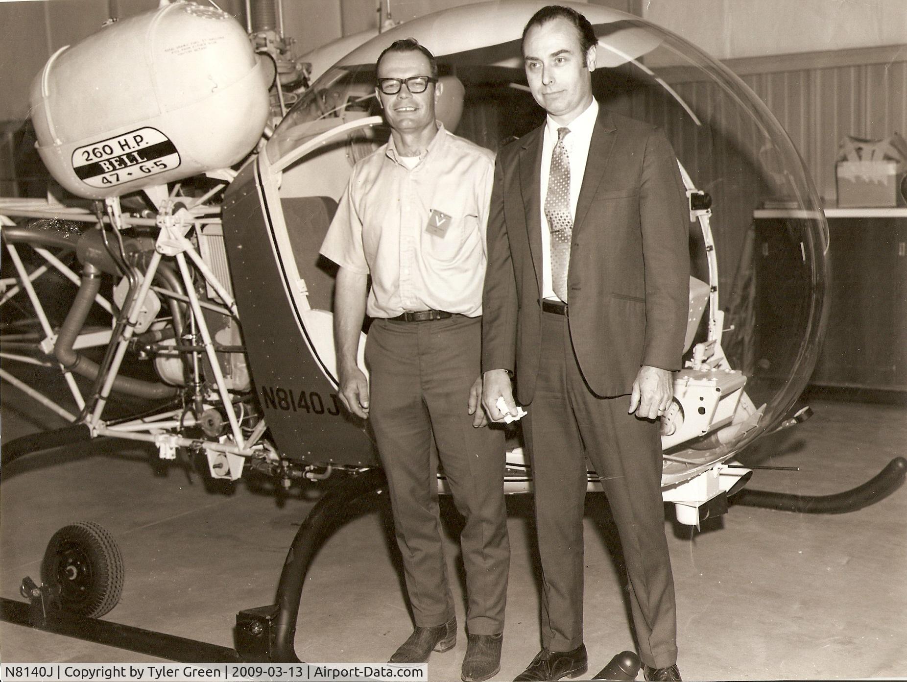 N8140J, 1970 Bell 47G-5 C/N 25008, Brand new at Bell Helicopter factory in Ft. Worth, Texas in 1970.