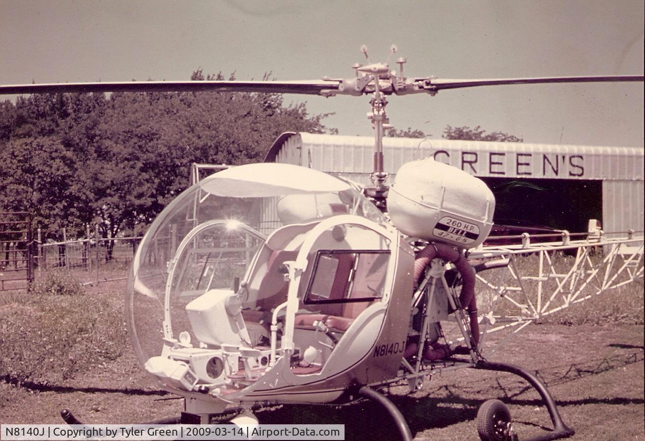 N8140J, 1970 Bell 47G-5 C/N 25008, picture taken in Hudson, Iowa in 1970. Brand New