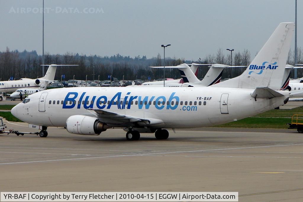 YR-BAF, 1989 Boeing 737-322 C/N 24453, Blue Air B737 at Luton