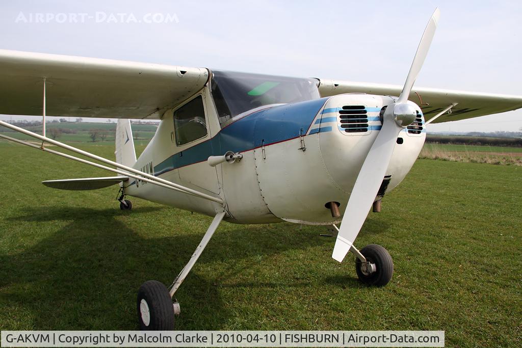 G-AKVM, 1947 Cessna 120 C/N 13431, Cessna 120 at Fishburn Airfield in 2010. Previosly N3173N. Over 60 years old and still going strong!