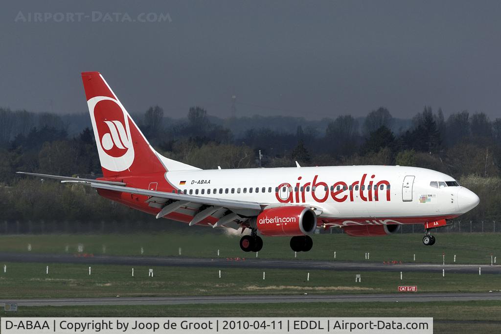 D-ABAA, 2000 Boeing 737-76Q C/N 30271, arrival at Dusseldorf.