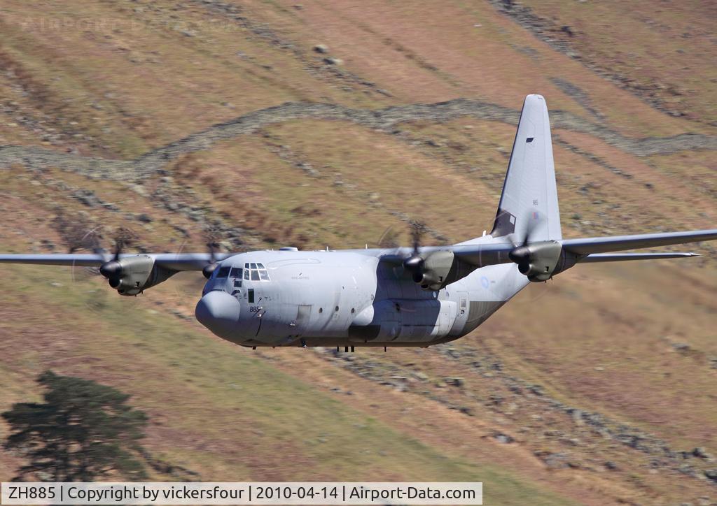 ZH885, 1999 Lockheed Martin C-130J Hercules C.5 C/N 382-5483, Royal Air Force. Operated by LTW. Dunmail Raise, Cumbria.