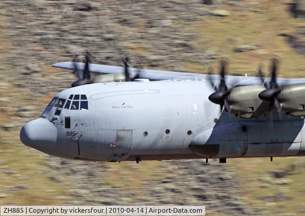 ZH885, 1999 Lockheed Martin C-130J Hercules C.5 C/N 382-5483, Royal Air Force. Operated by LTW. Dunmail Raise, Cumbria.