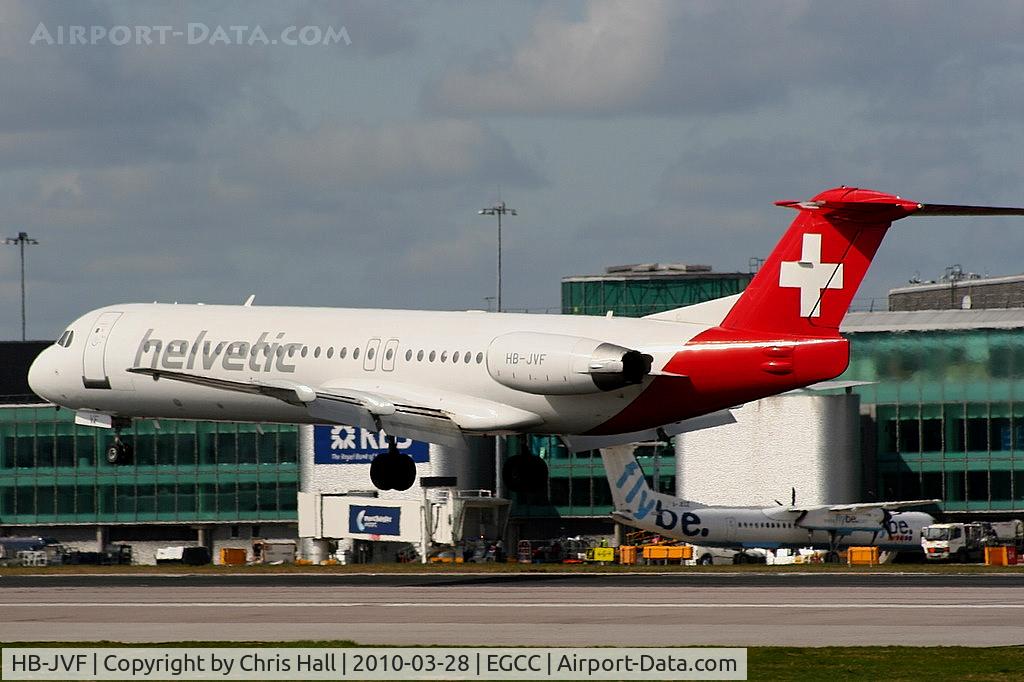 HB-JVF, 1993 Fokker 100 (F-28-0100) C/N 11466, Helvetic Airlines