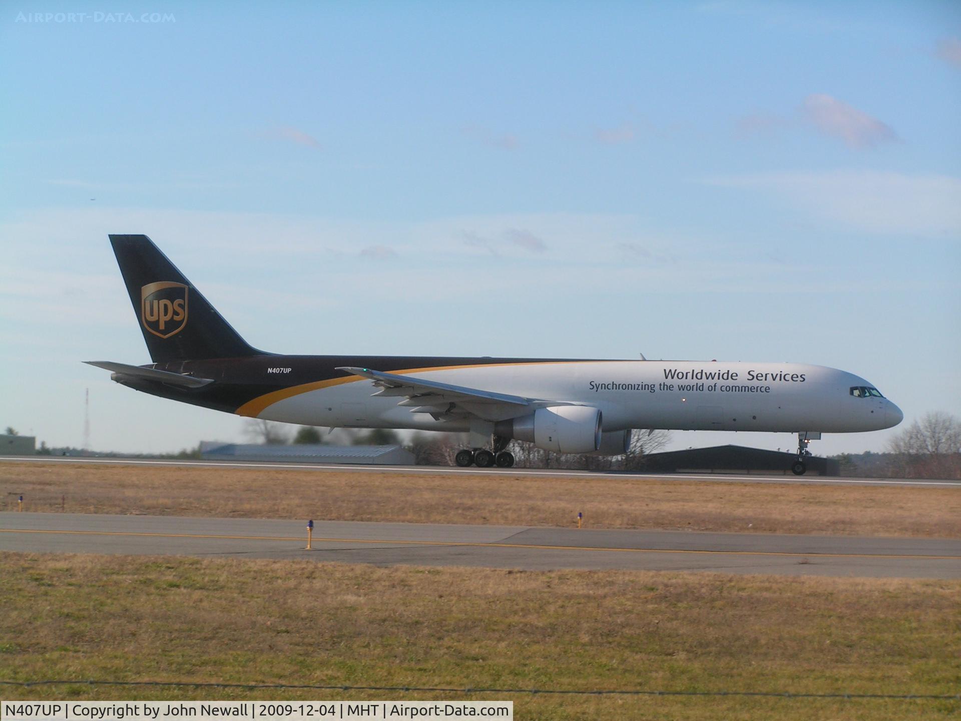N407UP, 1988 Boeing 757-24APF C/N 23729, take off from runway 35