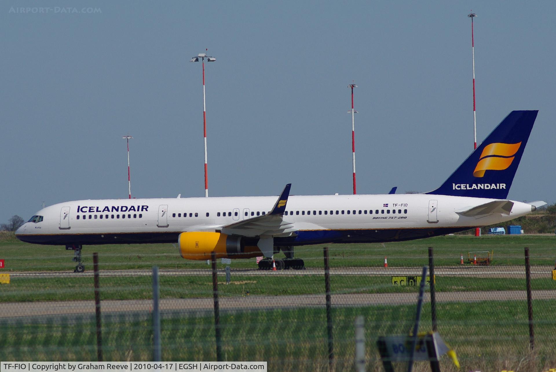 TF-FIO, 1999 Boeing 757-208 C/N 29436, Parked at Norwich.