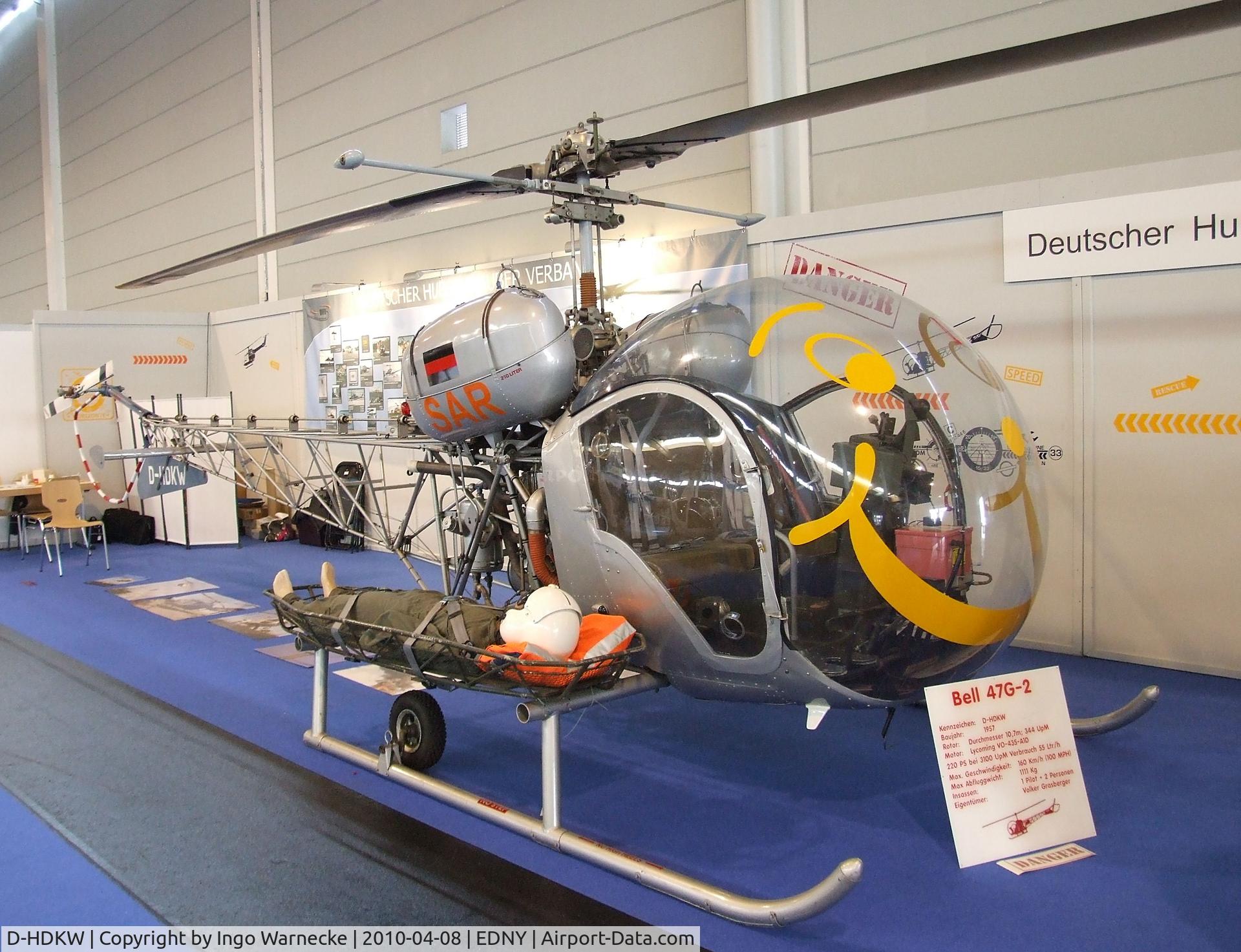 D-HDKW, Agusta AB-47G-2 C/N 238, Agusta-Bell AB47G-2 at the AERO 2010, Friedrichshafen