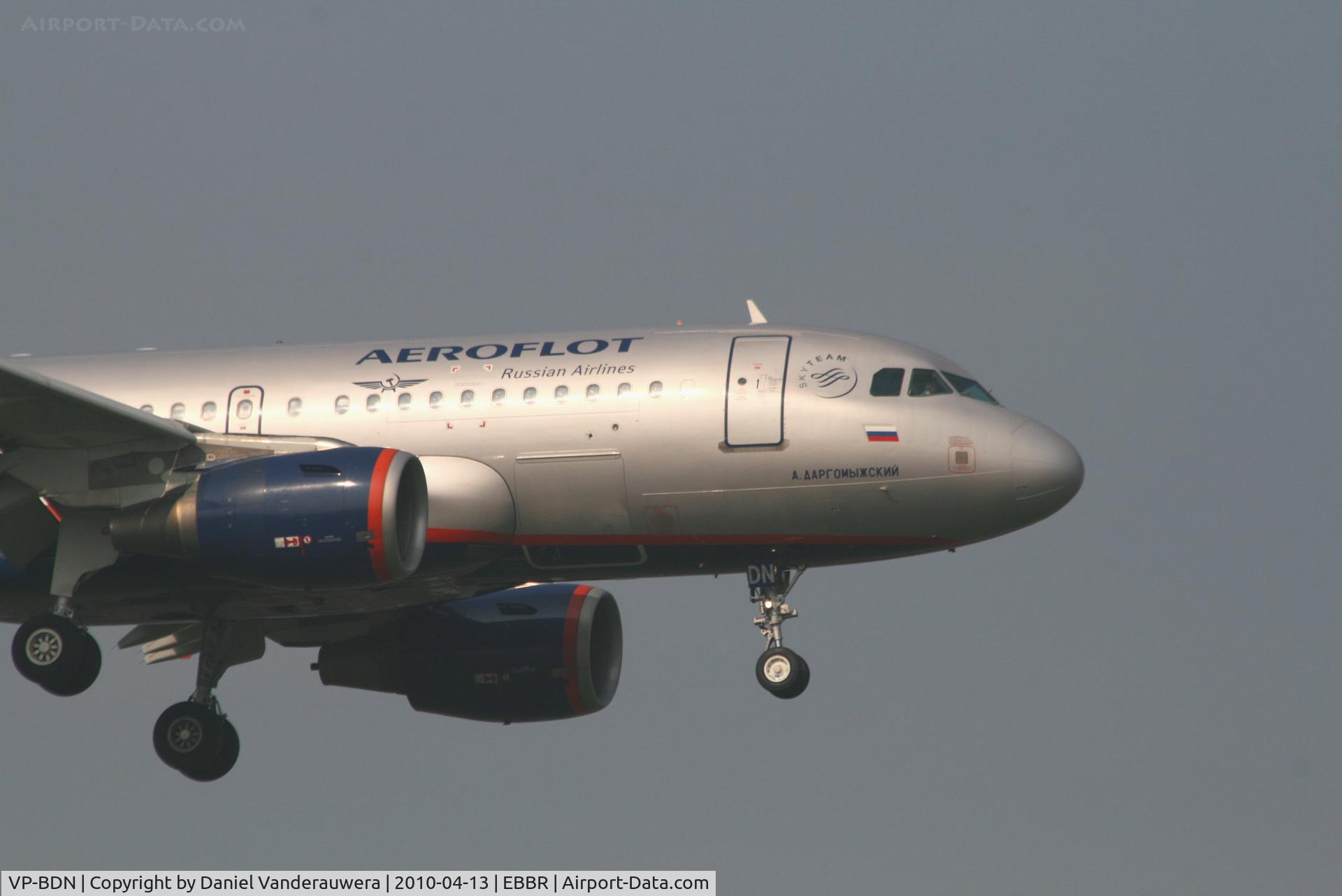 VP-BDN, 2003 Airbus A319-111 C/N 2072, Arrival of flight SU235 to RWY 02