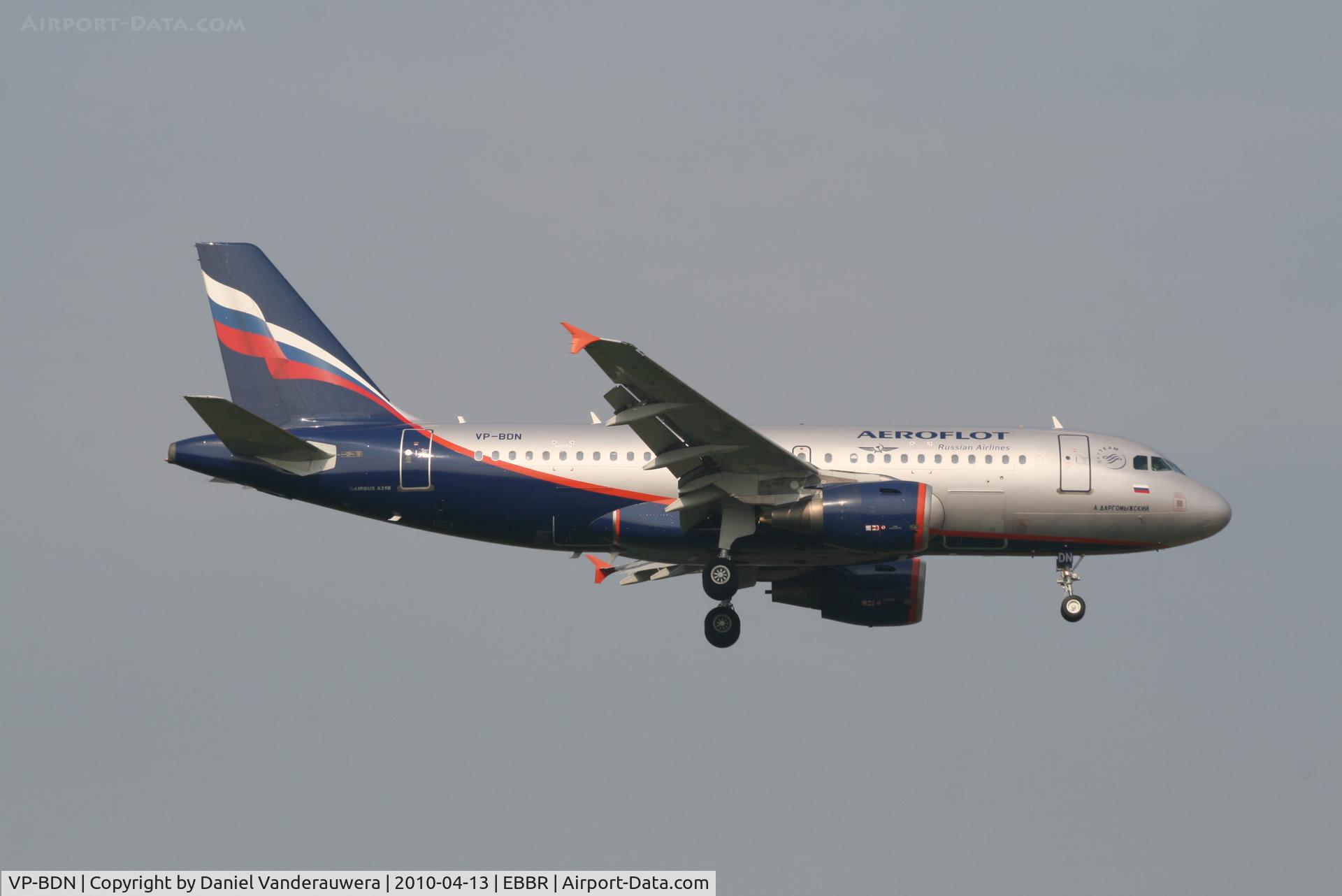 VP-BDN, 2003 Airbus A319-111 C/N 2072, Arrival of flight SU235 to RWY 02