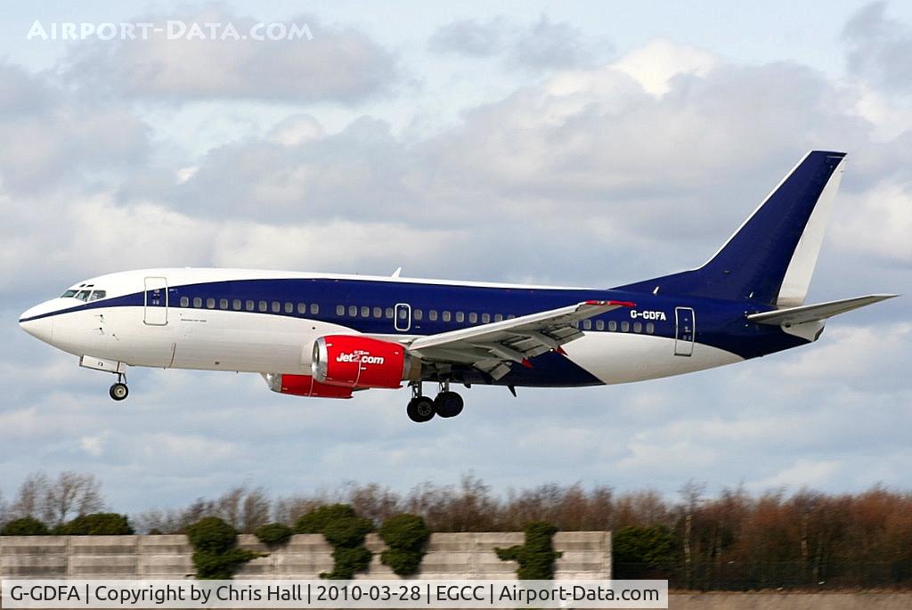 G-GDFA, 1988 Boeing 737-3G7 C/N 24011, Jet2's latest B737, ex OE-IAD, OM-HLX, EI-DOM, N370WL, N304AW still in KD Avia colours