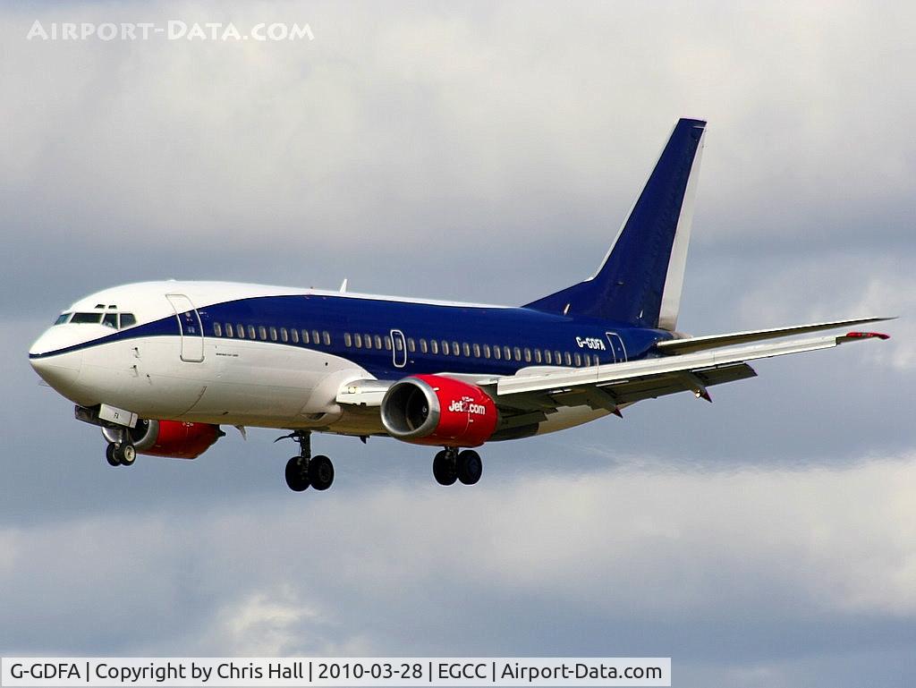 G-GDFA, 1988 Boeing 737-3G7 C/N 24011, Jet2's latest B737, ex OE-IAD, OM-HLX, EI-DOM, N370WL, N304AW still in KD Avia colours