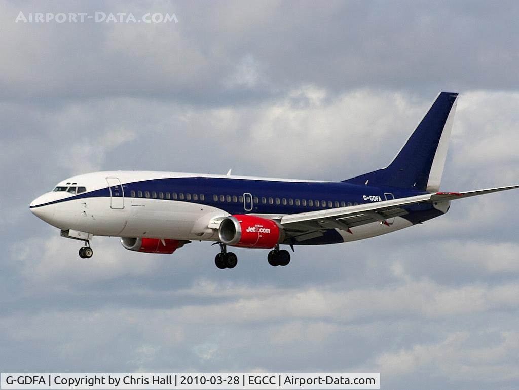 G-GDFA, 1988 Boeing 737-3G7 C/N 24011, Jet2's latest B737, ex OE-IAD, OM-HLX, EI-DOM, N370WL, N304AW still in KD Avia colours