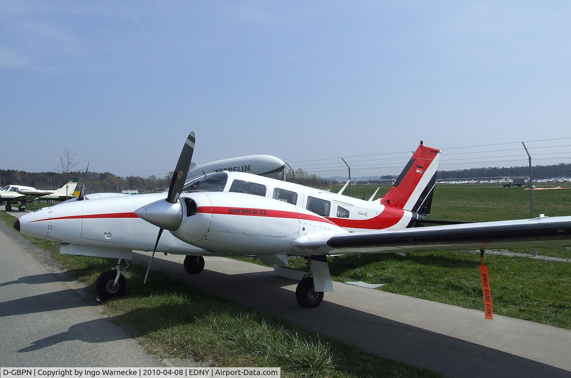 D-GBPN, 1977 Piper PA-34-200T Seneca II C/N 34-7770167, Piper PA34-200T Seneca II at the AERO 2010, Friedrichshafen