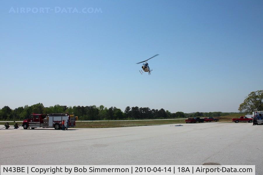 N43BE, 2006 Bell 206L-4 LongRanger IV LongRanger C/N 52336, Departing Canon, GA with a burn vicitm.