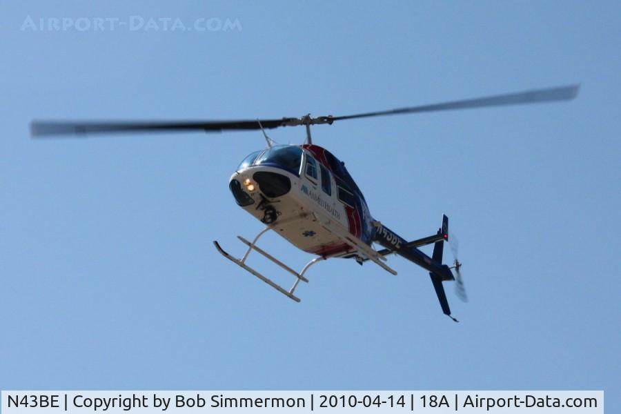 N43BE, 2006 Bell 206L-4 LongRanger IV LongRanger C/N 52336, Departing Canon, GA with a burn vicitm.