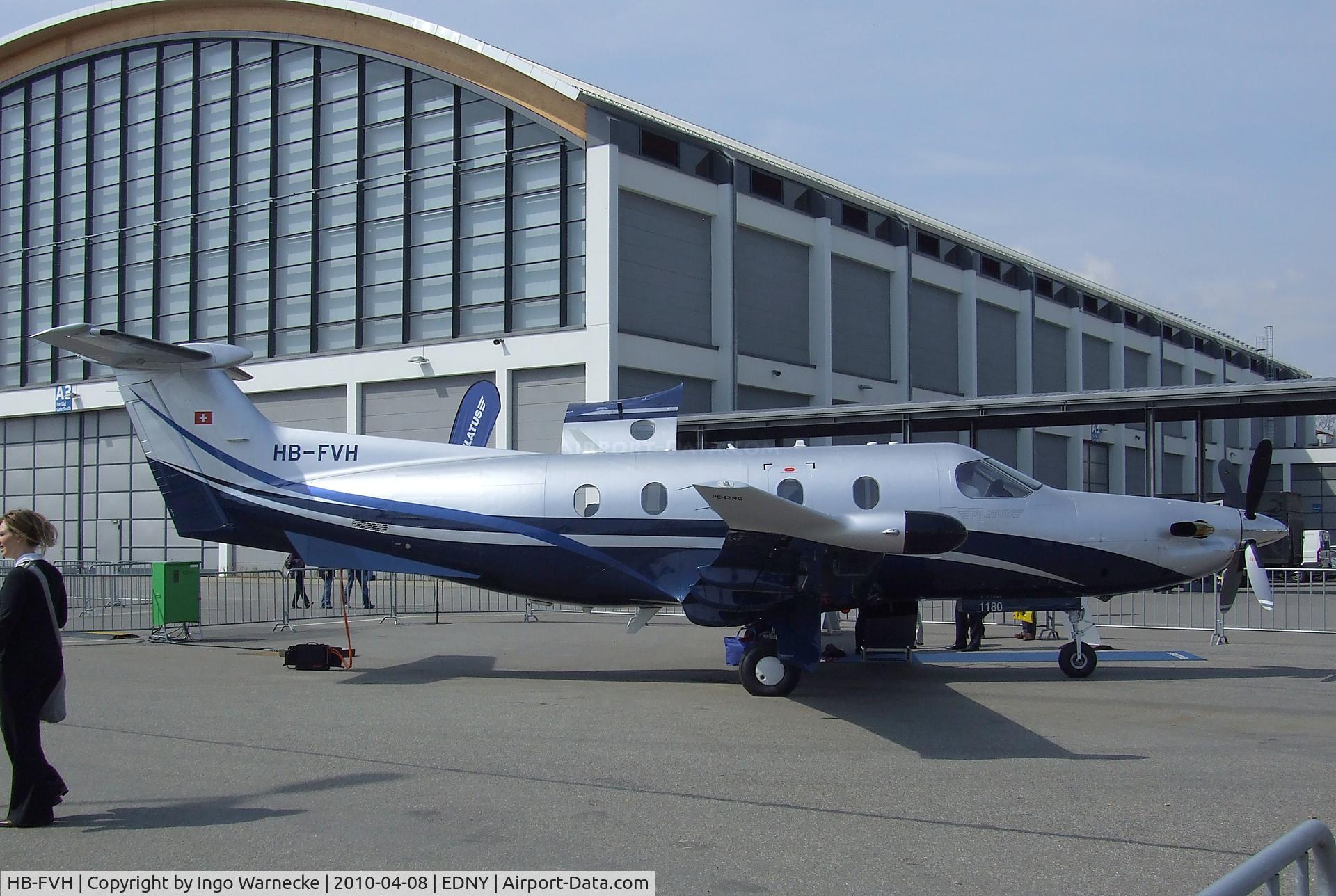 HB-FVH, 2009 Pilatus PC-12 C/N 1180, Pilatus PC-12/47E at the AERO 2010, Friedrichshafen