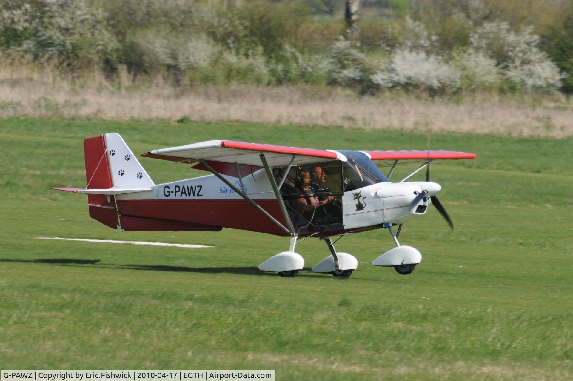 G-PAWZ, 2007 Skyranger Swift 912S(1) C/N BMAA/HB/528, G-PAWZ departing Shuttleworth (Old Warden) Aerodrome.